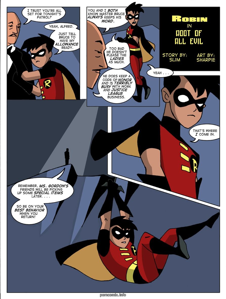 894px x 1183px - Batman - Robin in Shoddy for All Lascivious | Porn Comics