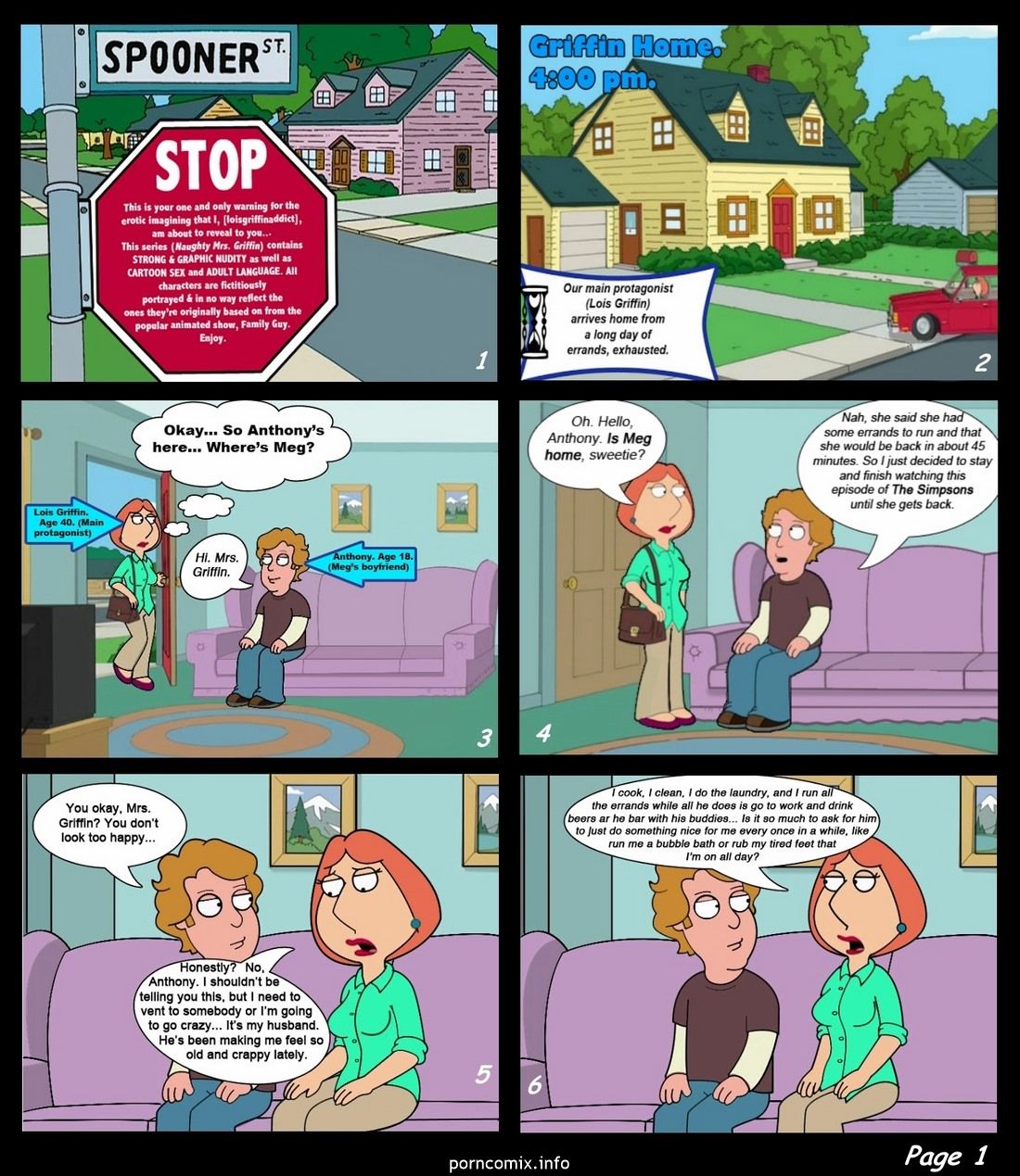 1100px x 1269px - Family Guy-Ch.1Naughty Mrs. Griffin | Porn Comics