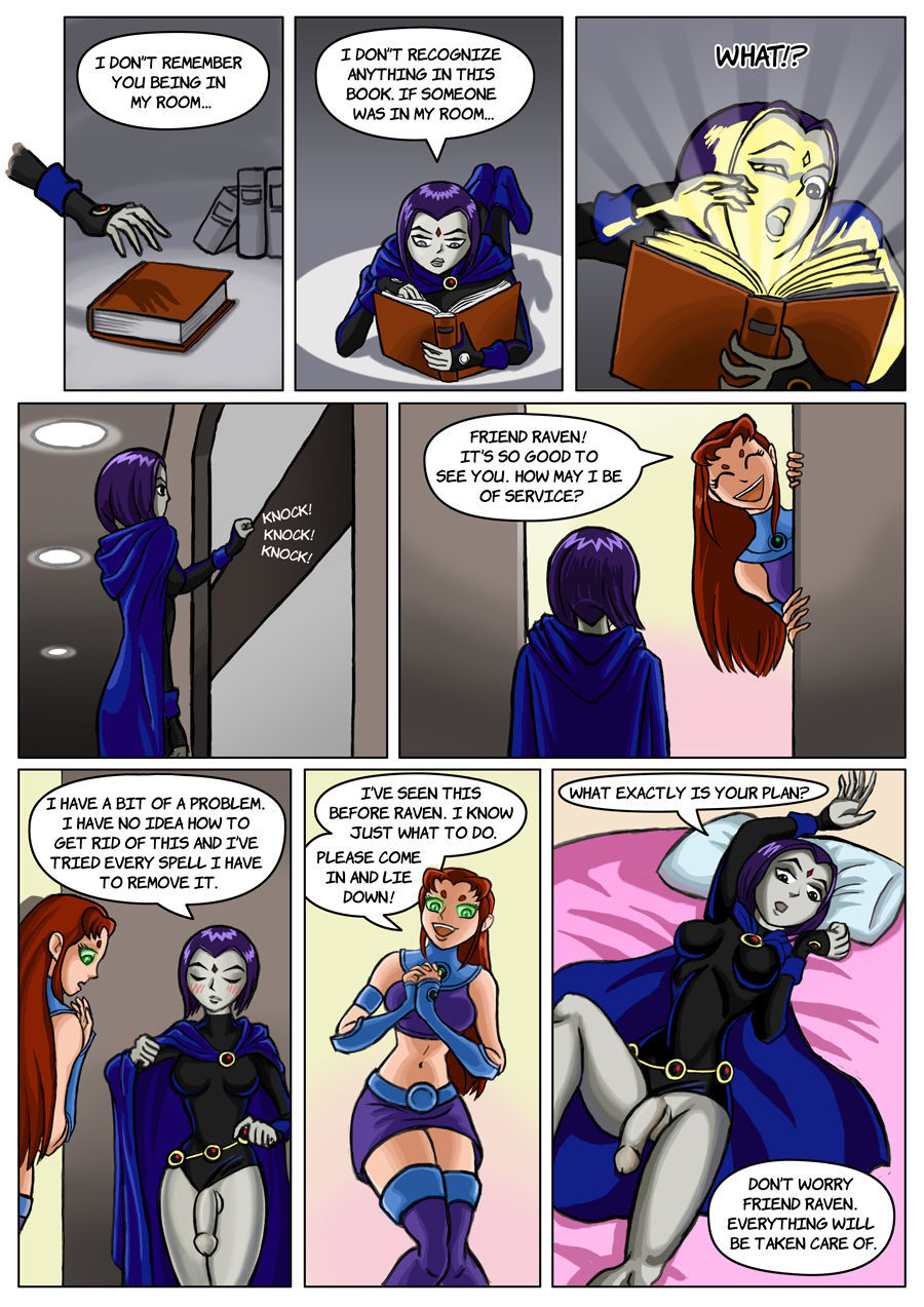 Starfire Anal Shemale - Starfire coupled with Raven Young Titans (Donutwish) | Porn Comics