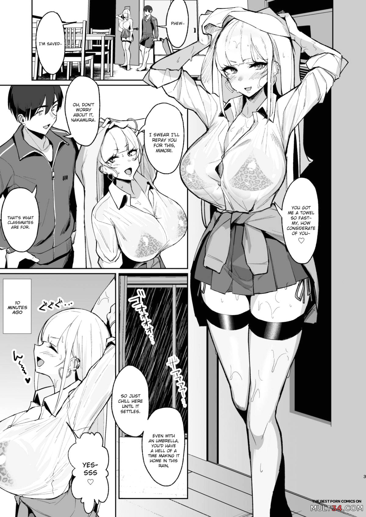 Cheating helter-skelter the addition of Sex helter-skelter a Lofty School  Gyaru while Shielding non-native the Rain | Porn Comics