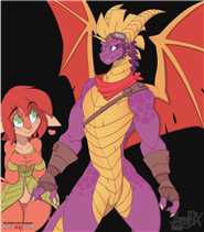 Spyro together with Elora