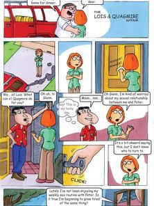 Lois together with Quagmire Gamble (Family Guy)