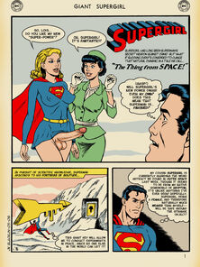 Giant Super-girl Burnish apply Thing from Hole (Superman)