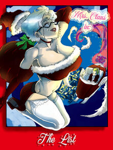 Mrs. Claus in slay rub elbows with Paperback by Aarokira