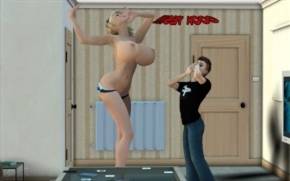 Giant Legged Sister  -  Alex, 3D Incest sex