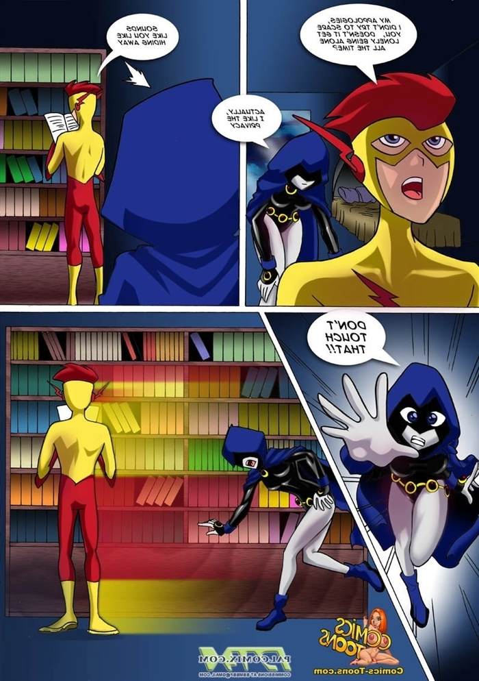 Cartoon The Flash Porn - Teen Titans Horse around â€“ Deathly vs Flash | Porn Comics